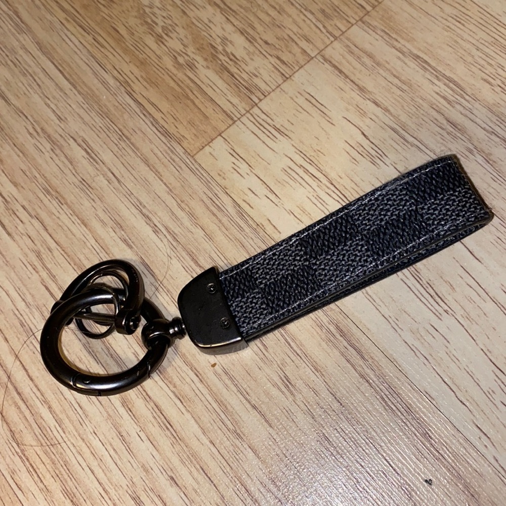Black Checkered Key Chain